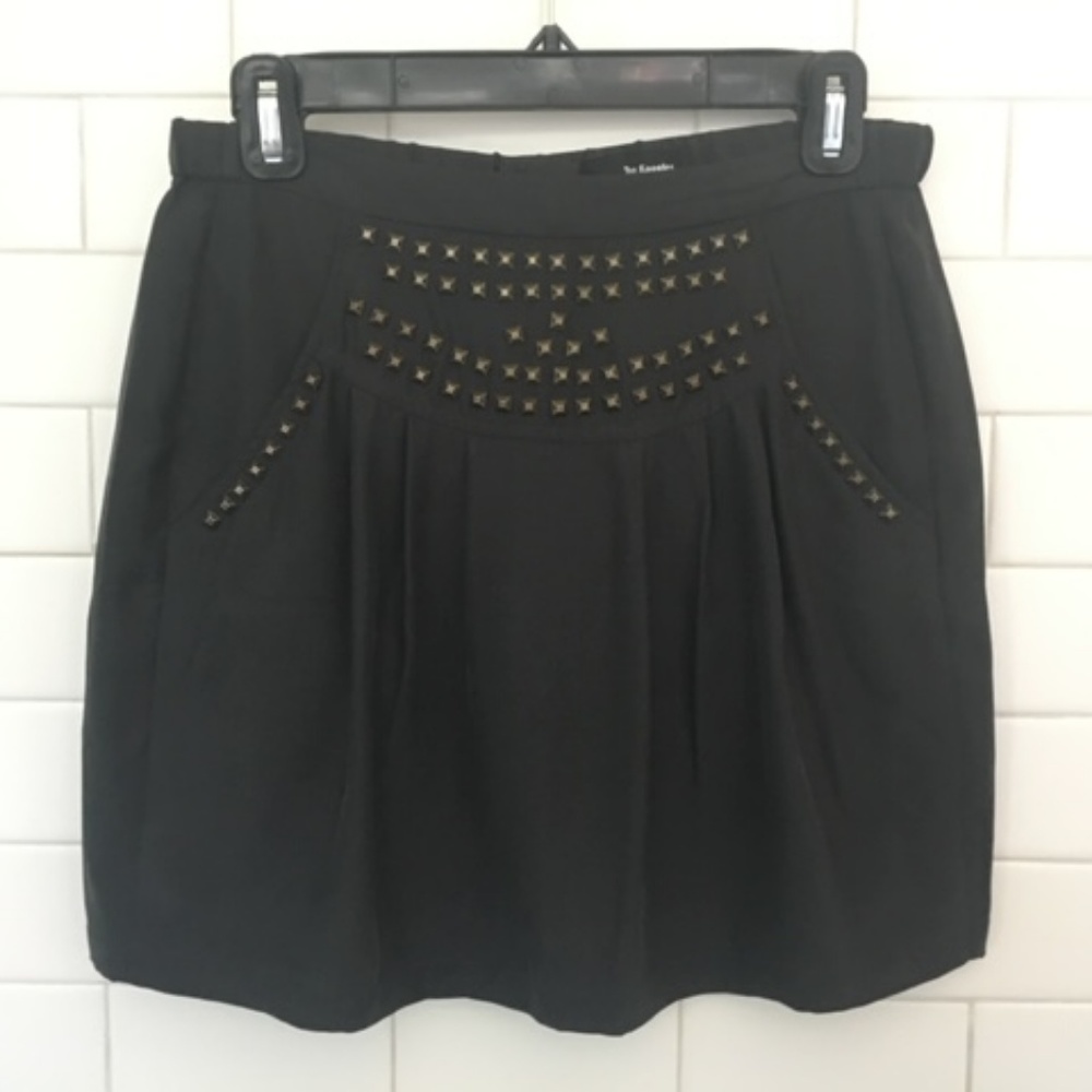 The Kooples vintage silk skirt with brass studs